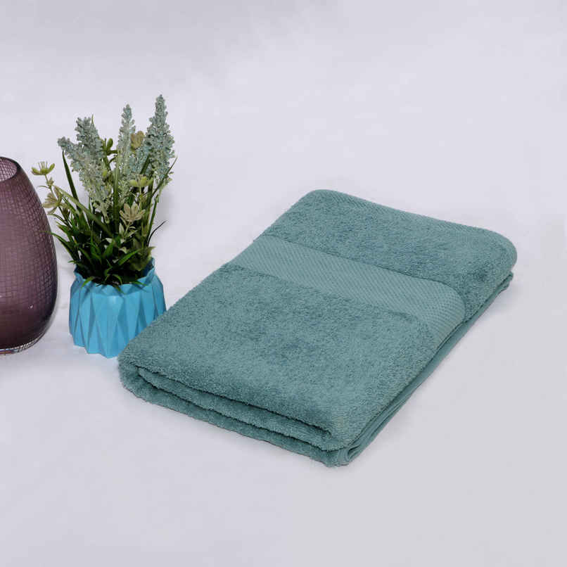 Dream Living Cotton Rich Bath Towel | 400 GSM | Ultra | Absorbent | 27 x 55 in Aqua Green