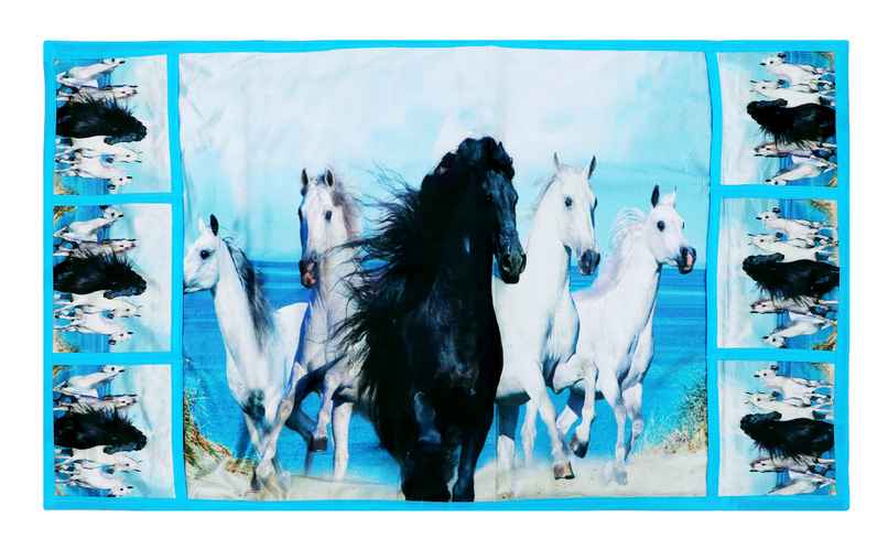 Homeharmony Horse Design Fridge Cover With Six Side Pockets