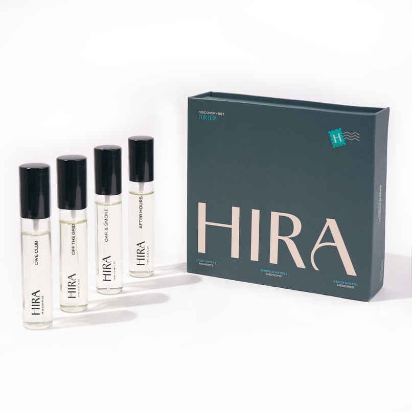 HIRA Discovery Set for Him | EDP | Dive Club, Oak & Smoke, Off The Grid, After Hours