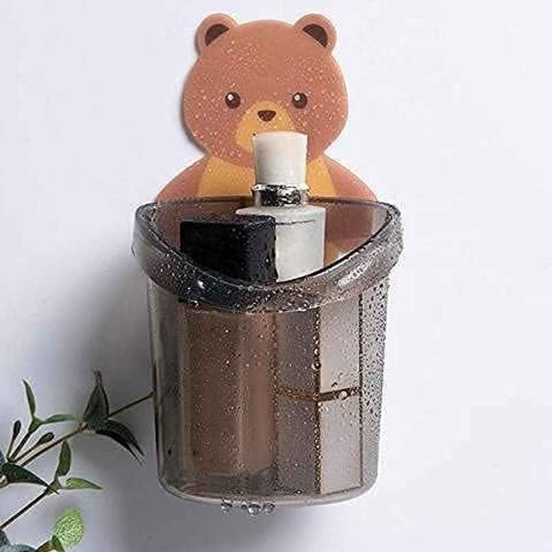 Perpetual Self-Adhesive Toothbrush Holder, 1 Pcs Teddy Bear Shaped for Bathroom Storage