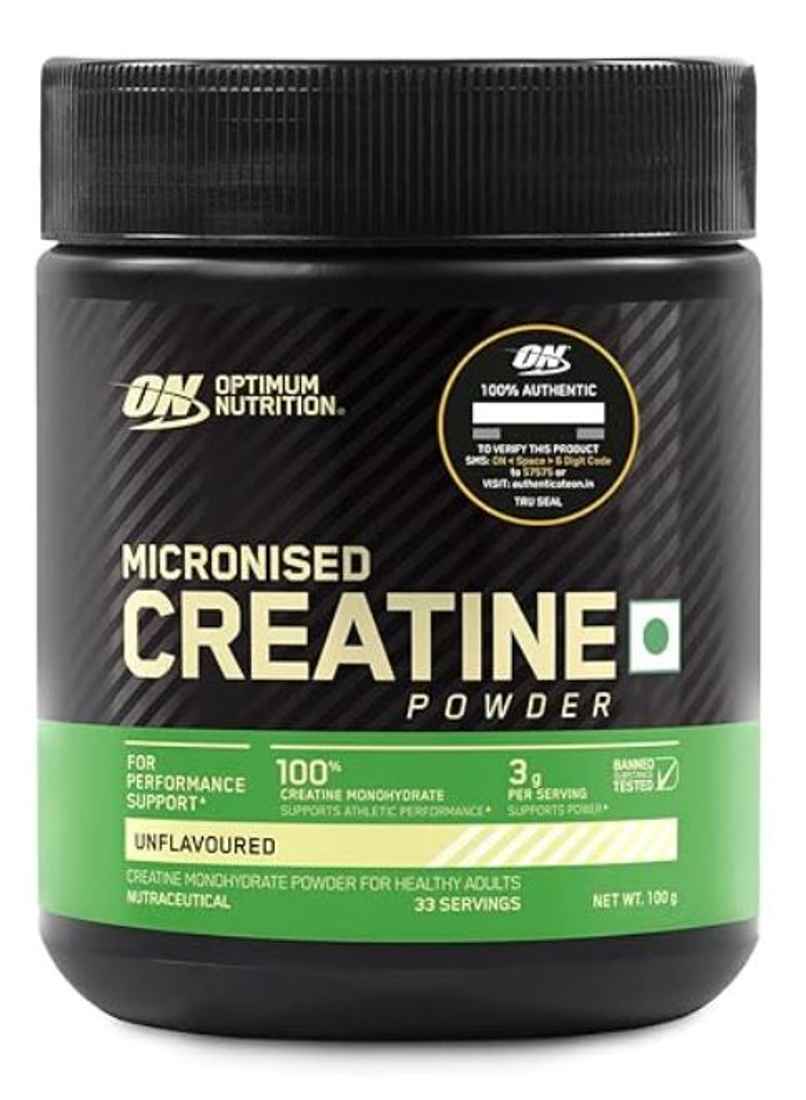 Optimum Nutrition (ON) Micronised Creatine Monohydrate for Performance Support Powder 100 GM