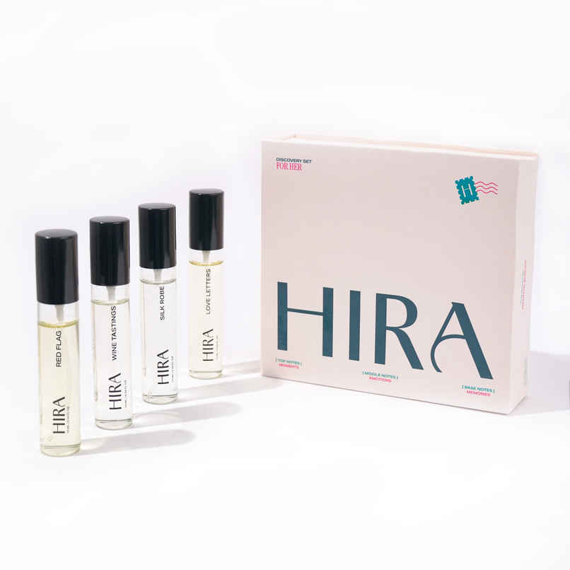 HIRA Discovery Set for Her | EDP | Summer Afternoons, Love Letters, Red Flag, Wine Tastings