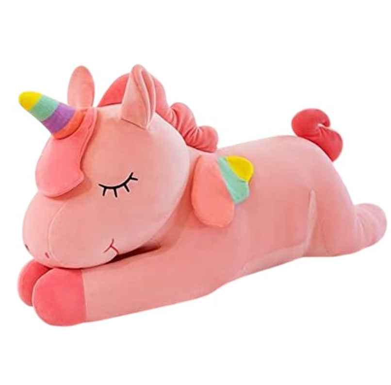 DearJoy Flying Unicorn Soft Toy - Pink, 30cm