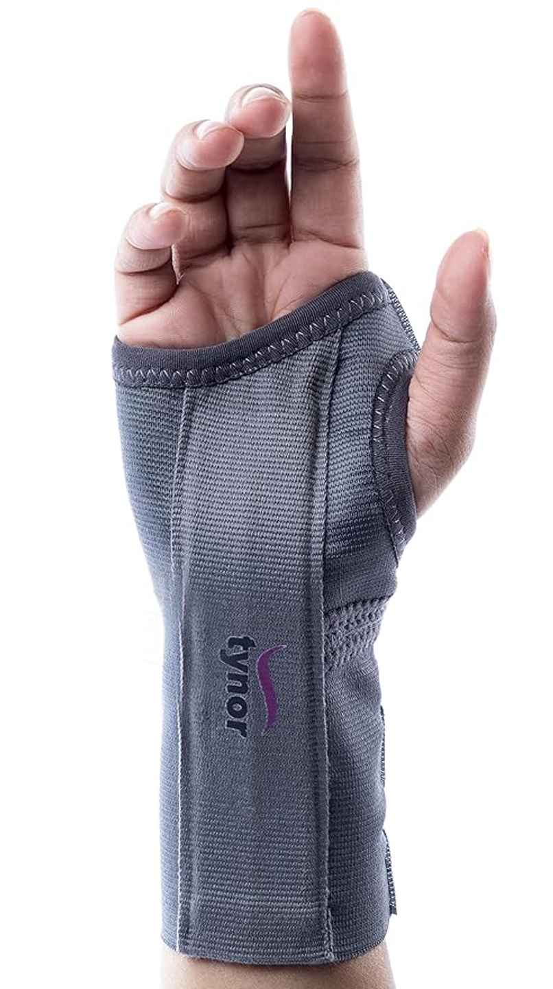 Tynor Elastic Wrist Splint Grey Left XL