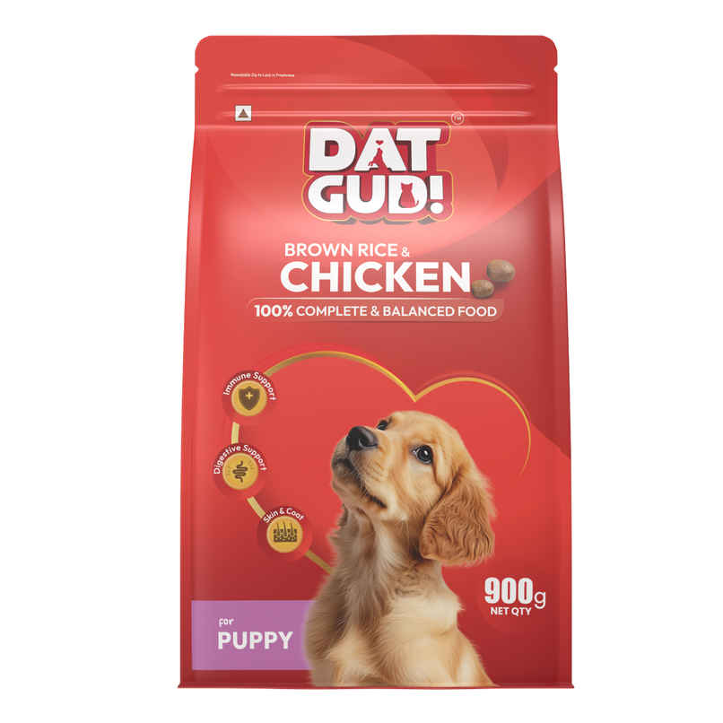 DatGud Chicken and Brown Rice Puppy Dry Dog Food | Complete Balanced Nutrition EPA DHA