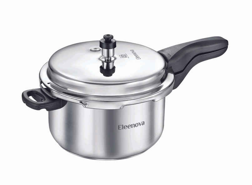Eleenova Legacy Anti Spill Stainless steel Outer Lid Pressure Cooker with Spill Bowl | 5 L