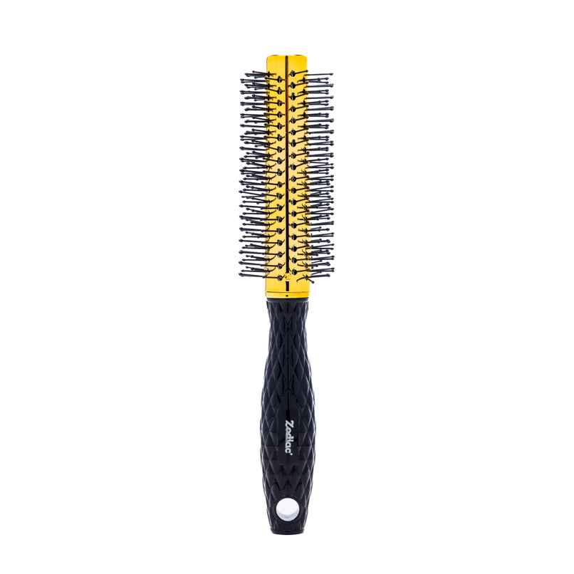 Zodiac Diamond Round Hair Brush | Chrome Gold Zodiac Diamond Round Hair Brush | Chrome Gold