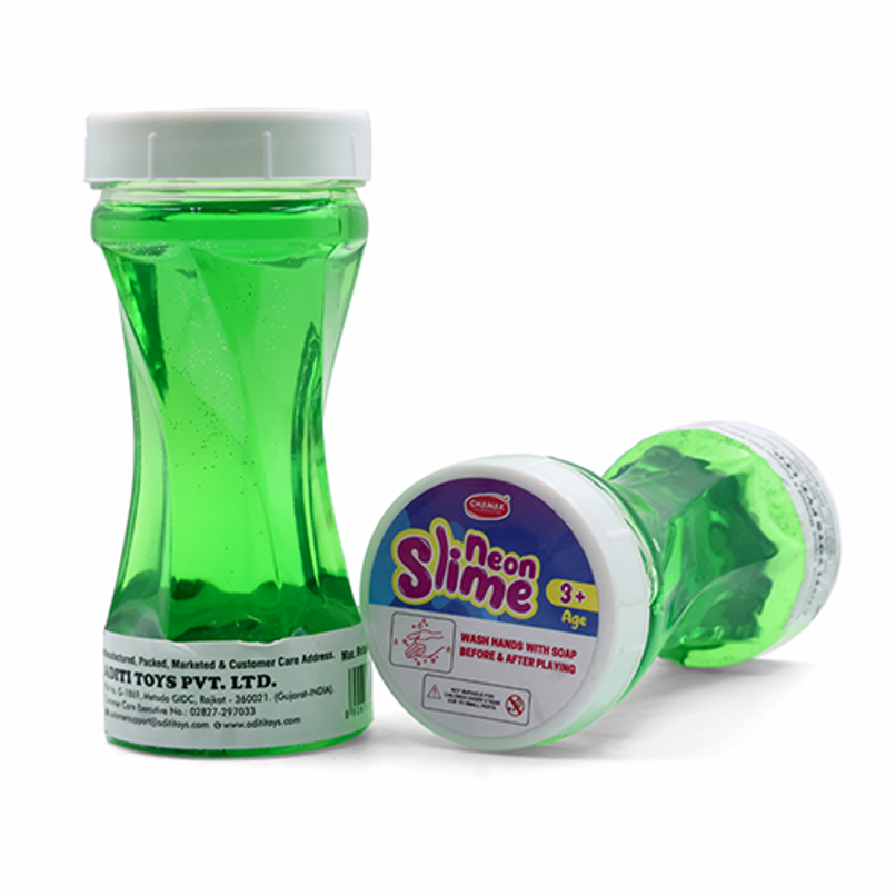 Aditi Toys Glitter Scented Slime Kit, Soft, Non-Sticky, Non-Toxic, Age 5+ | Green