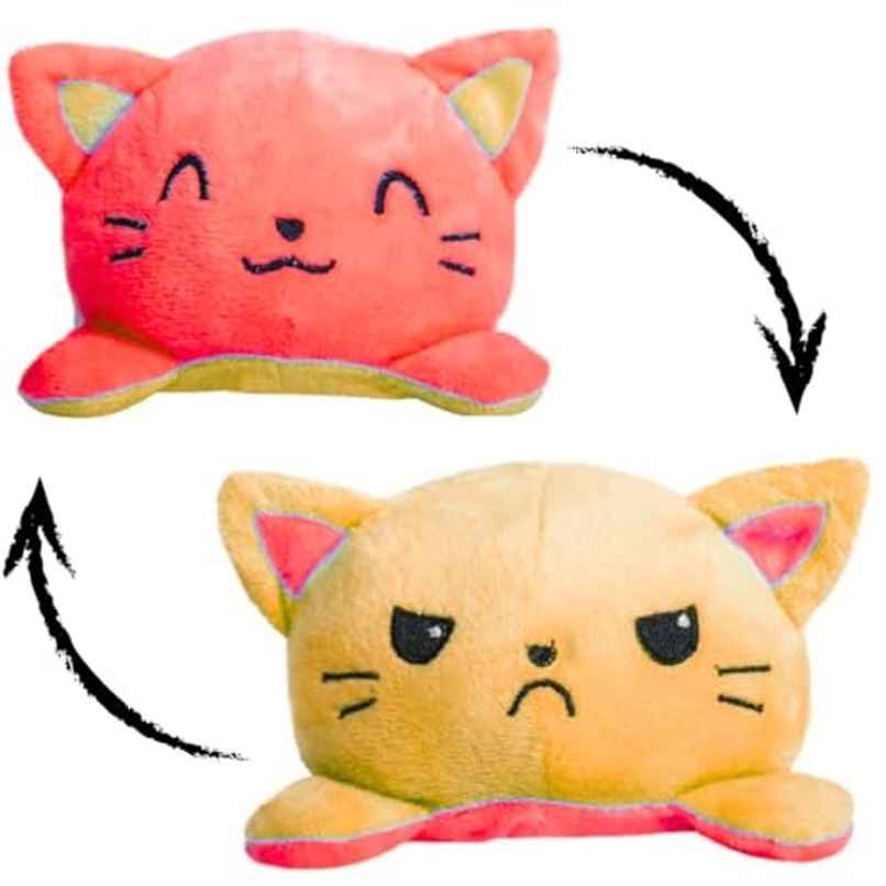 Storio Toy Cat Plushie Reversible Soft Toys For Kids | 15 cm