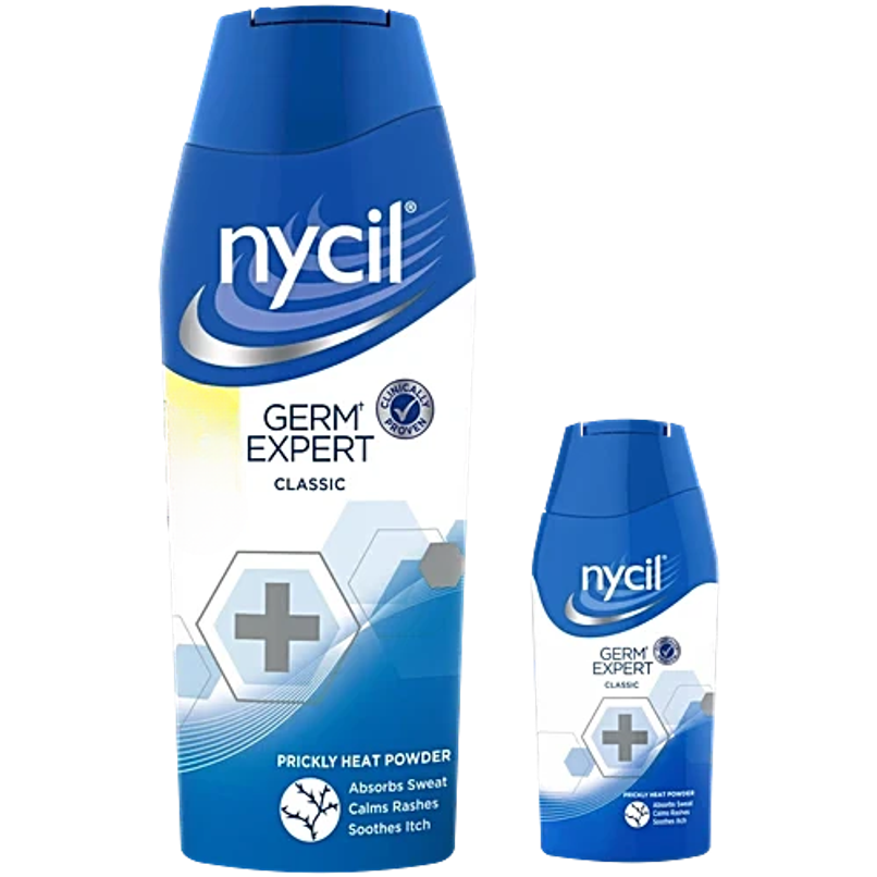 Nycil Germ Expert Prickly Heat Powder - Classic, (Get 60g Free)