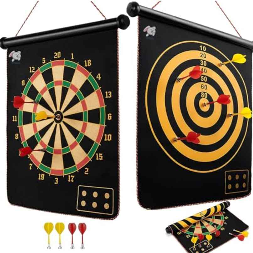 Storio Magnetic Dart Board | Double-Sided Dart Game - 12 inch