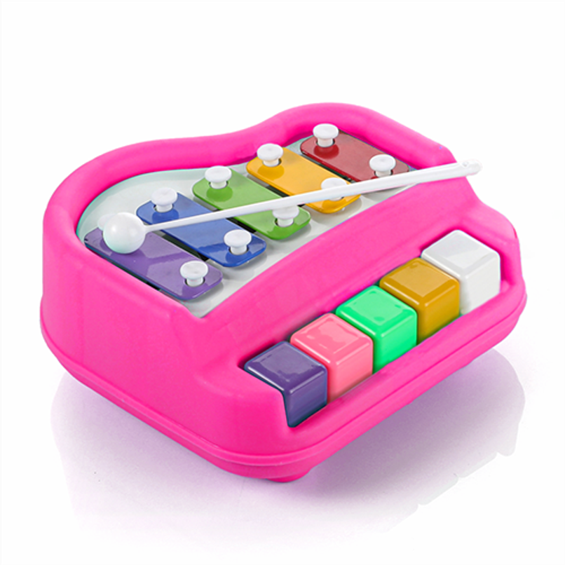 Aditi Toys Plastic Musical Piano Xylophone for Kids, Non-Toxic Suitable for Above 3 Years | Pink