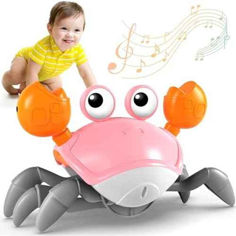 Storio Rechargeable Crawling Crab Toy | Tummy Time Baby Toy