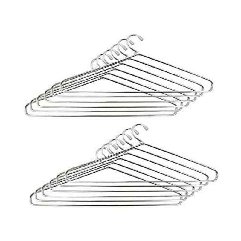 Jatin Plastic Ss Cloth Hangers | Set Of 6 | 1 Pcs