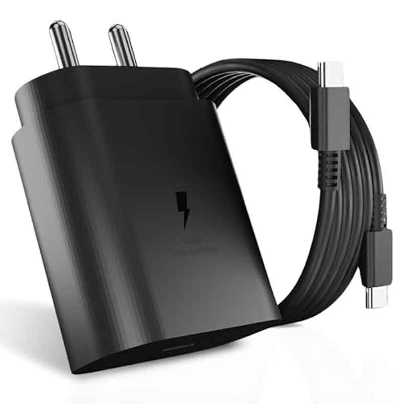 Sounce 25W Type-C Travel Adapter and USB-C Cable Combo | Super Fast Charging PD Adapter | Black