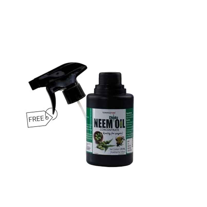 Chipku Pure Cold Pressed Water Soluble Neem Oil 250Ml With Free Spray Gun Concentrate For Plants