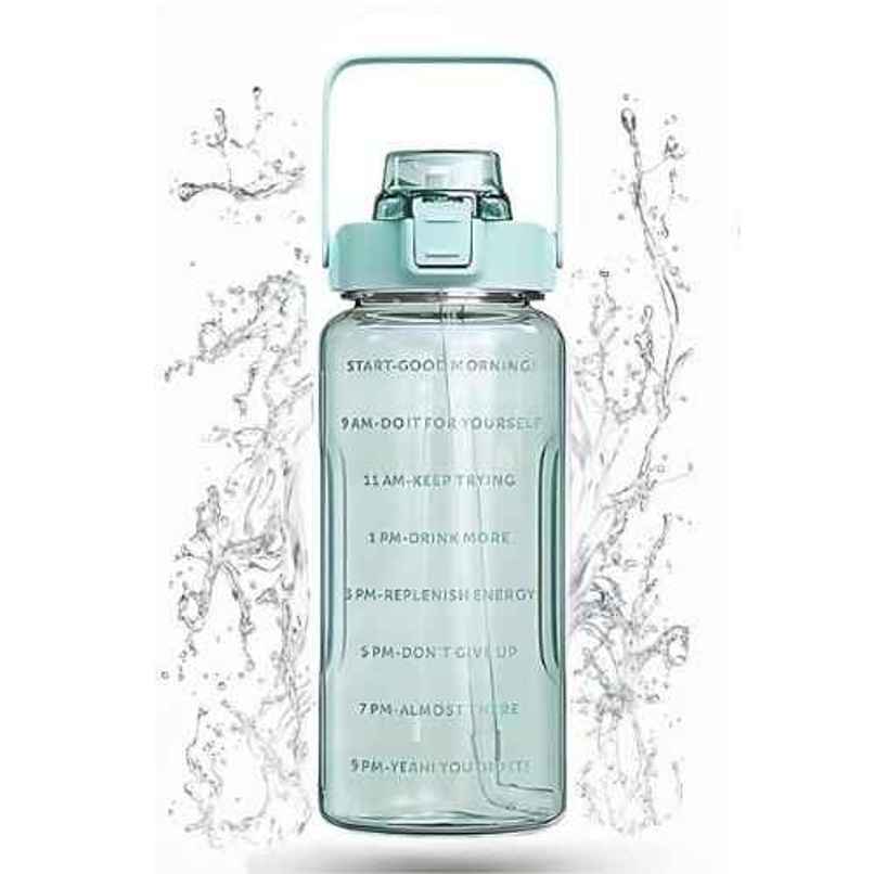 ReeQ Premium Motivational Time Mark Water Bottle | Light Green ReeQ Premium Motivational Time Mark Water Bottle | Light Green