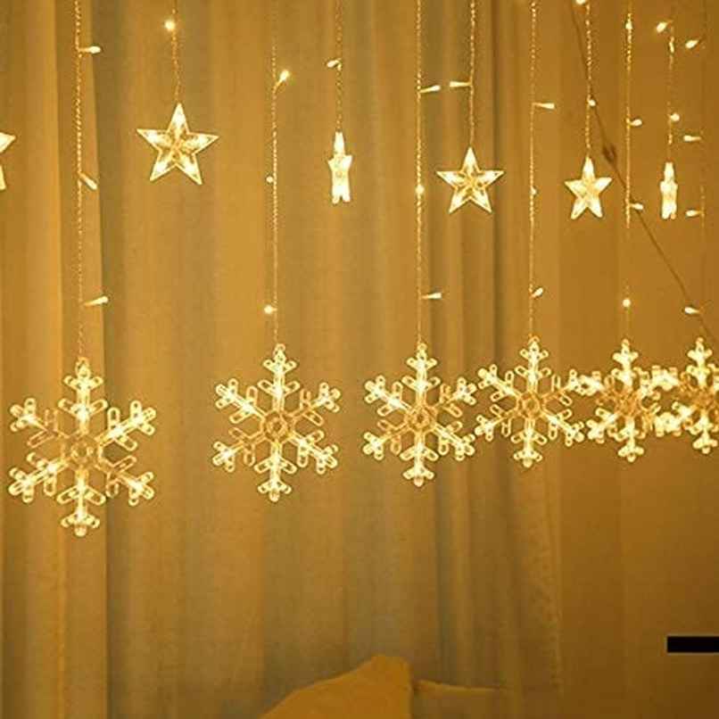 Quace Star Snowflake Curtain Light