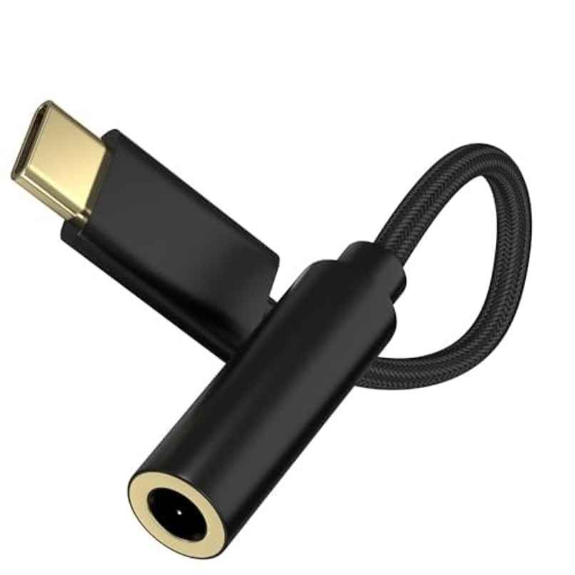 Sounce USB Type-C to 3.5 mm Headphone Jack Adapter for Samsung Galaxy S8- S9-S10-S20-S21 & More, Black Sounce USB Type-C to 3.5 mm Headphone Jack Adapter for Samsung Galaxy S8- S9-S10-S20-S21 & More, Black