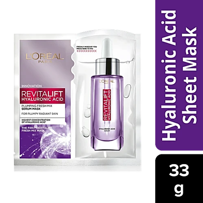 L'Oreal Paris Revitalift Hyaluronic Acid Face Serum & Mask