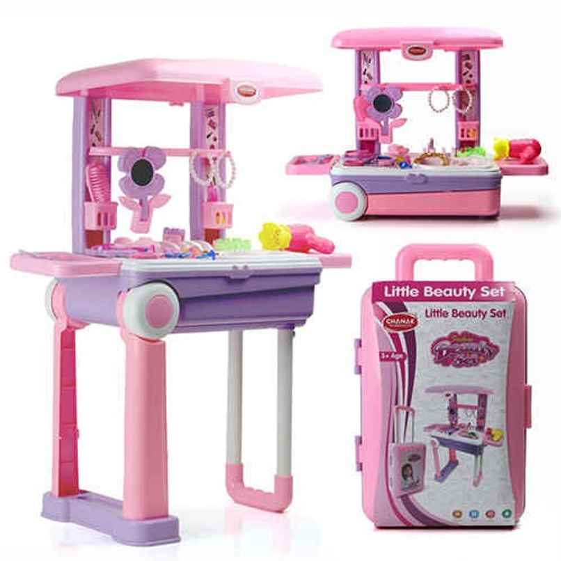 Aditi Toys Beauty Set Trolley - Portable 25-Piece Makeup Kit on Wheels for Girls 3+, BIS Approved Aditi Toys Beauty Set Trolley - Portable 25-Piece Makeup Kit on Wheels for Girls 3+, BIS Approved