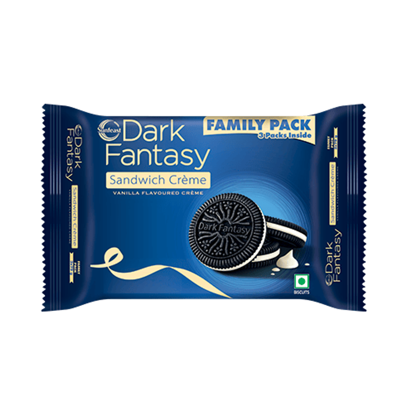 Sunfeast Dark Fantasy Vanilla Sandwich Creme Biscuits
