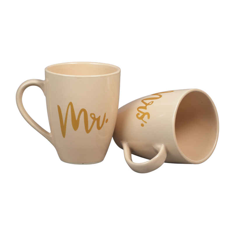 SAFFRON Mr Mrs Couple Coffee Mug Gift for Husband Wife Anniversary Birthday Valentine