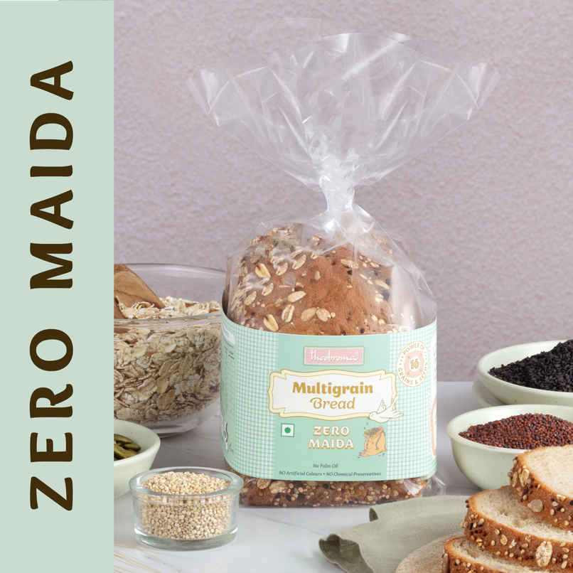 Theobroma Zero Maida Multigrain Bread | No Preservatives | No Palm Oil Theobroma Zero Maida Multigrain Bread | No Preservatives | No Palm Oil