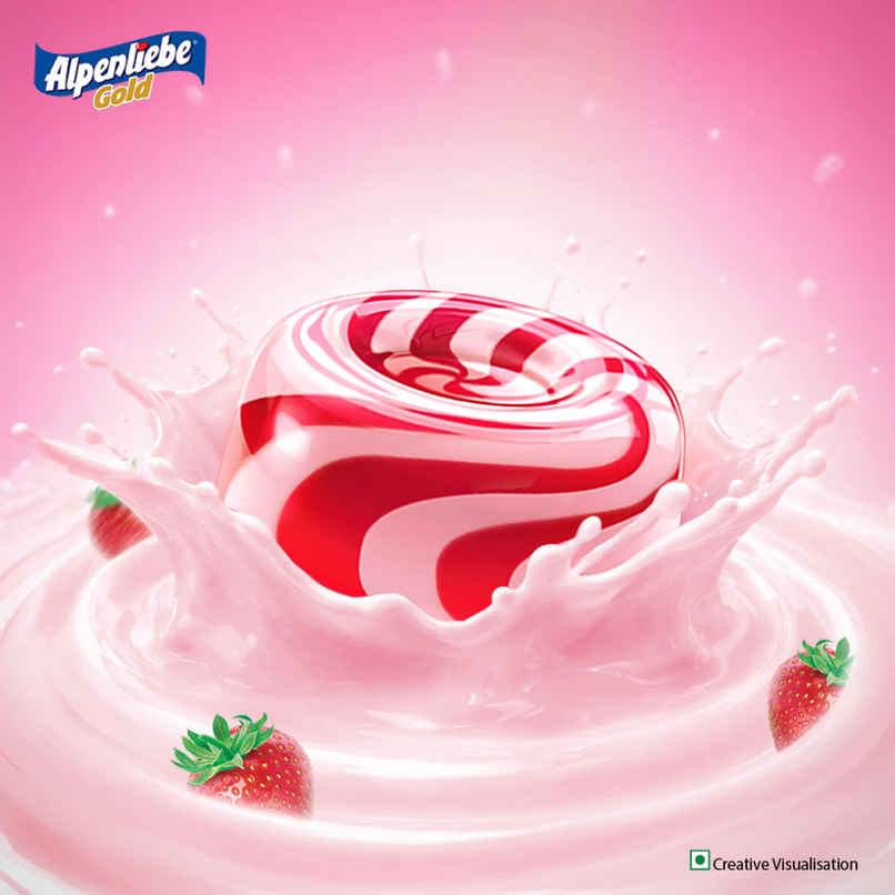 Alpenliebe Gold Cream Strawberry Toffee Pouch