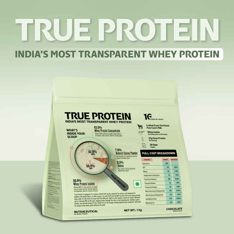 True Protein Made with Four Natural Ingredients Only | Natural Chocolate