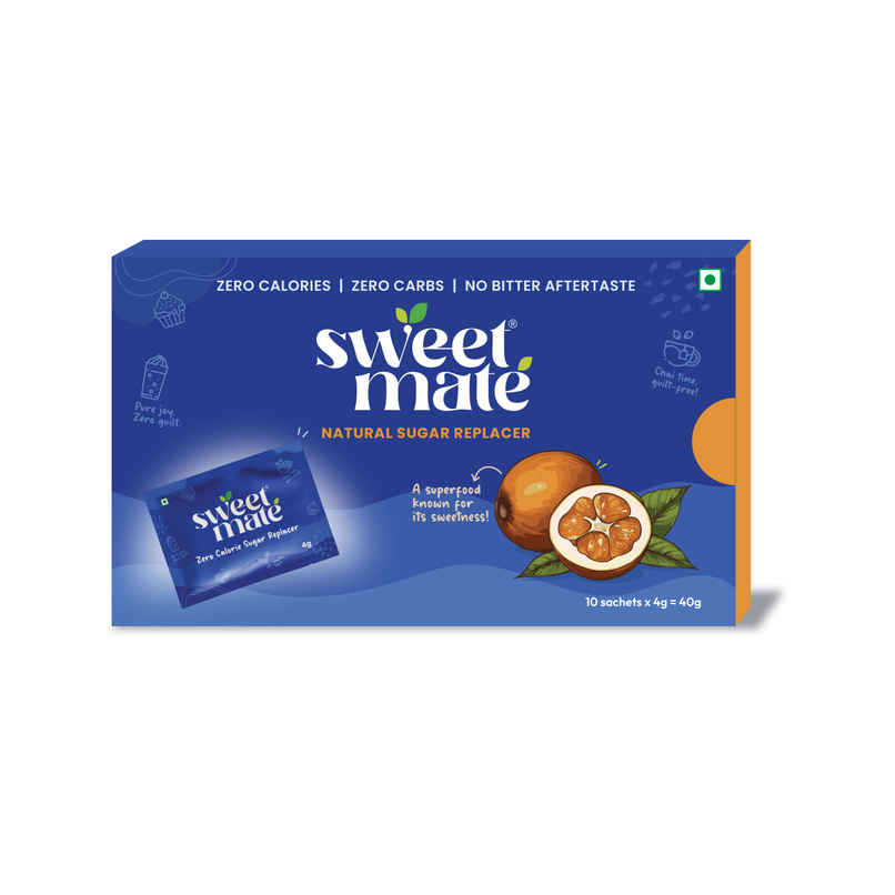 Sweetmate Monk Fruit Sweetener Sachets | Zero Calorie Sugar Substitute | Natural Sugar Replacement Sweetmate Monk Fruit Sweetener Sachets | Zero Calorie Sugar Substitute | Natural Sugar Replacement