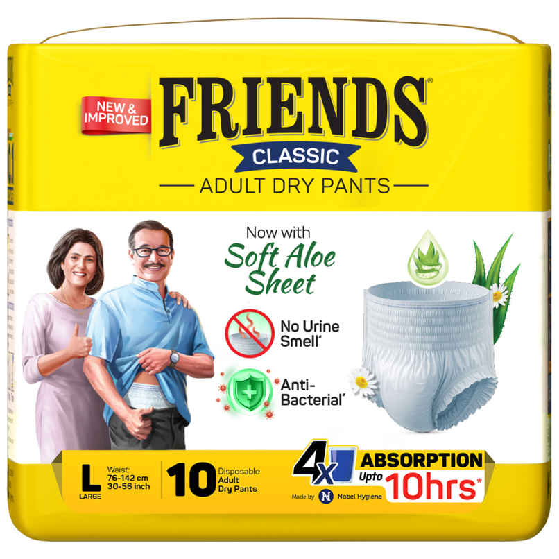 Friends Adult Diaper Pant  |L | 30-56 inch | Classic Type