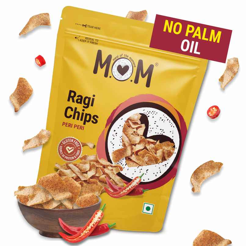 MOM Peri Peri Ragi Chips No Palm Oil | Crunchy & Tasty MOM Peri Peri Ragi Chips No Palm Oil | Crunchy & Tasty