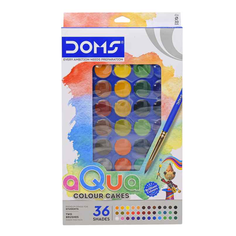 Doms Aqua 36 Shades 30 mm Water Colours Doms Aqua 36 Shades 30 mm Water Colours