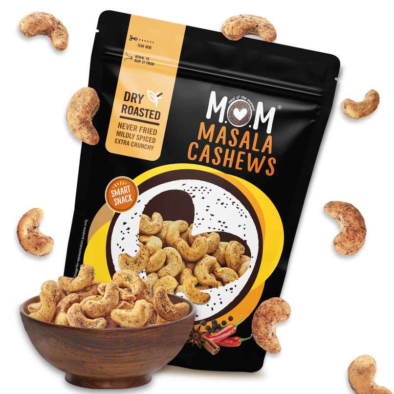 MOM Roasted Masala Cashews | Crunchy Snack Nuts MOM Roasted Masala Cashews | Crunchy Snack Nuts