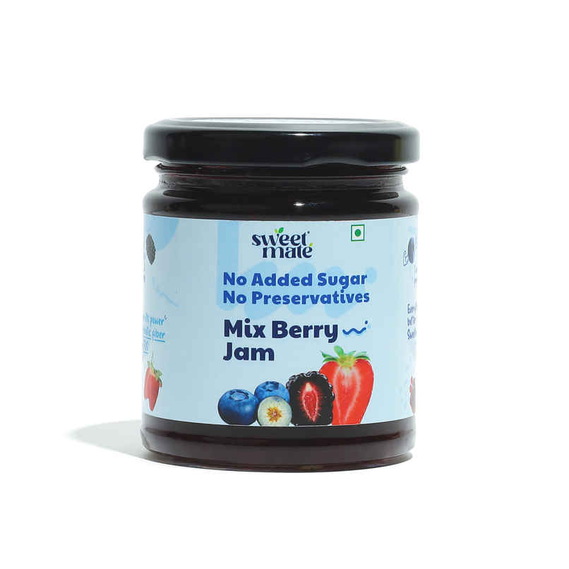 Sweetmate Mix Berry Jam | No Added Sugar | Pure Fruit Pulp & Healthy Fiber