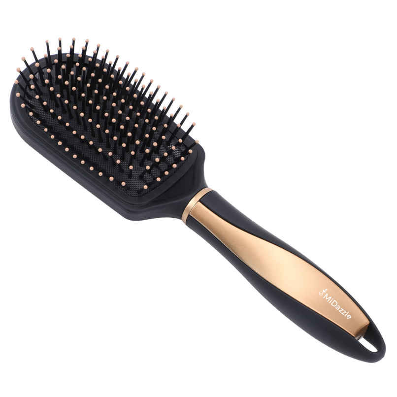 Midazzle Premium Cushioned Black and Gold Hair Brush | MIHB0001 Midazzle Premium Cushioned Black and Gold Hair Brush | MIHB0001