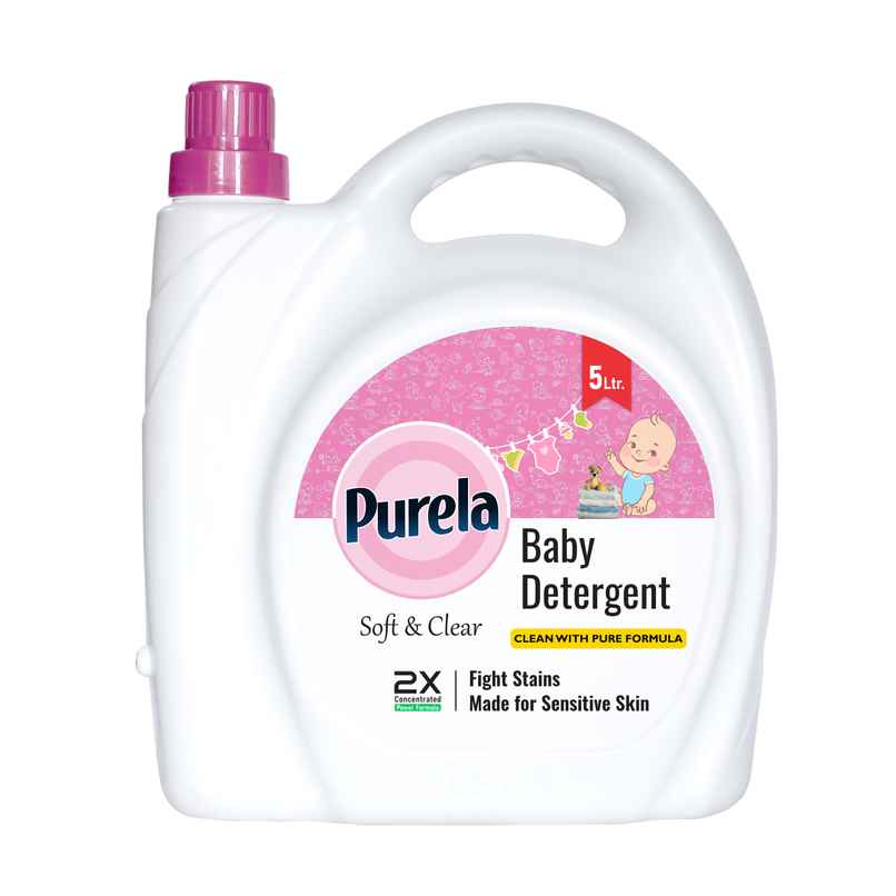 Purela Baby Laundry Liquid Detergent Washing Liquid For Baby Clothesleaf Love (Rose) 5 l Purela Baby Laundry Liquid Detergent Washing Liquid For Baby Clothesleaf Love (Rose) 5 l