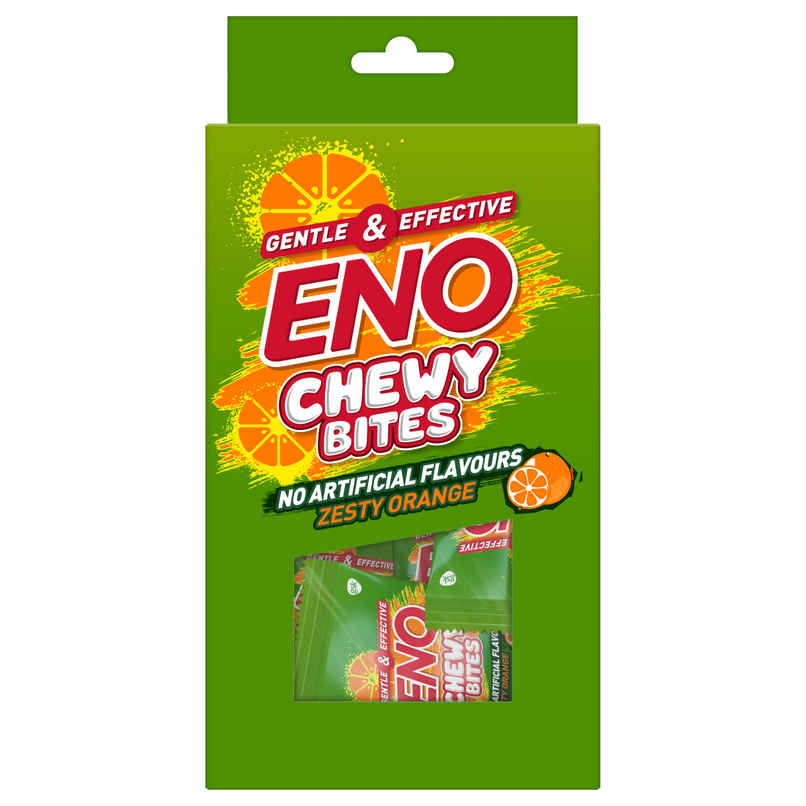 ENO Chewy Bites Tasty Chewable Antacid For Gentle Effective Relief From Acidity Orange Flavour