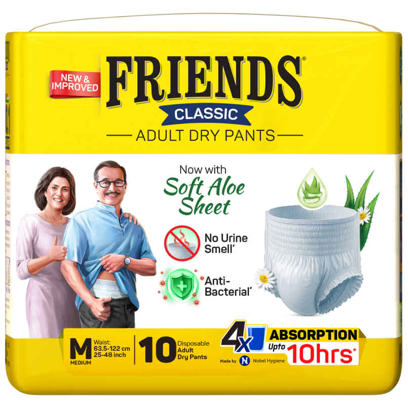 Friends Adult Diaper Pant | M | 25-48 inch | Classic Type Friends Adult Diaper Pant | M | 25-48 inch | Classic Type