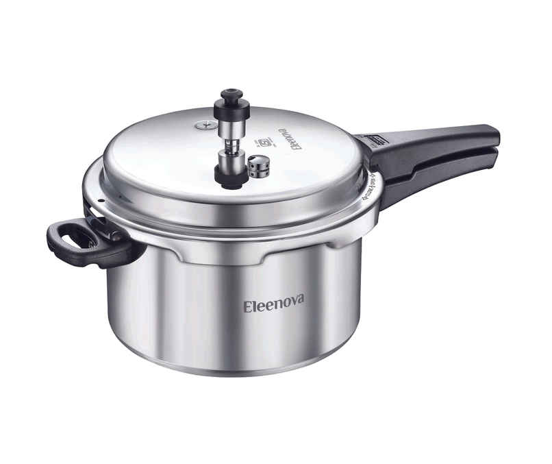 Eleenova Vintage Anti Spill Aluminium Outer Lid Pressure Cooker with Spill Bowl | 5 L