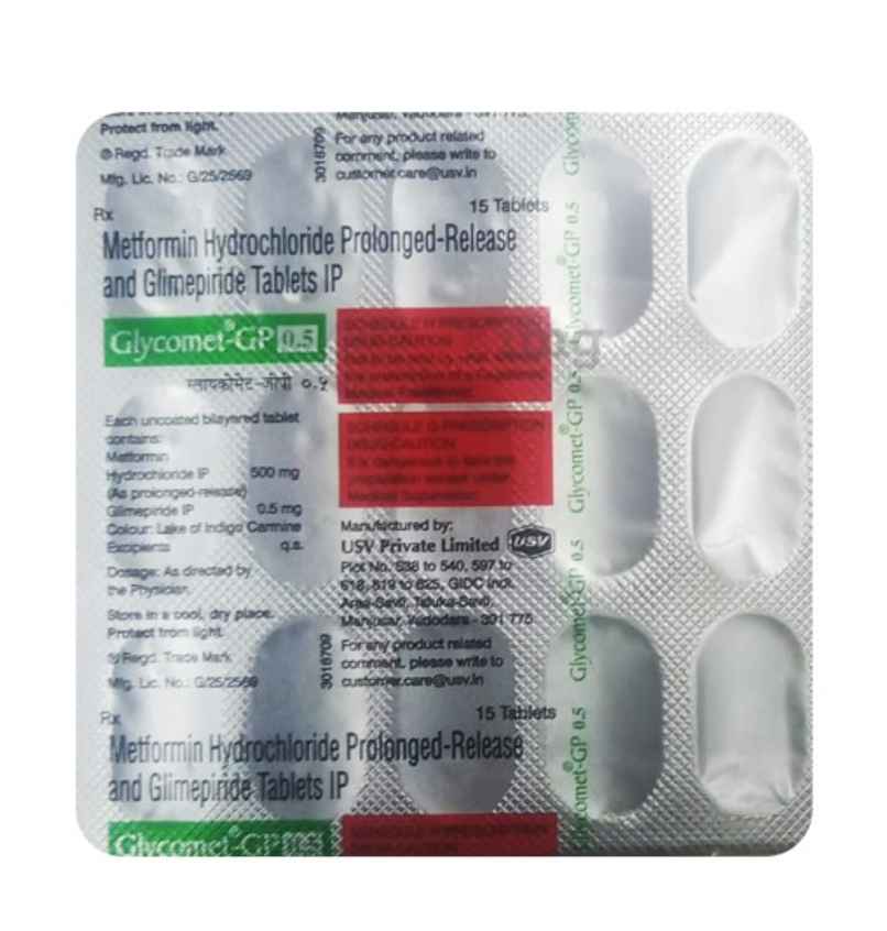 Glycomet-GP 0.5 Tablet PR Glycomet-GP 0.5 Tablet PR