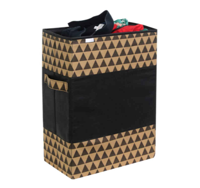 PrettyKrafts Slim Laundry Basket | Organizer with Wheels for Clothes & Storage | Beige - 35 L