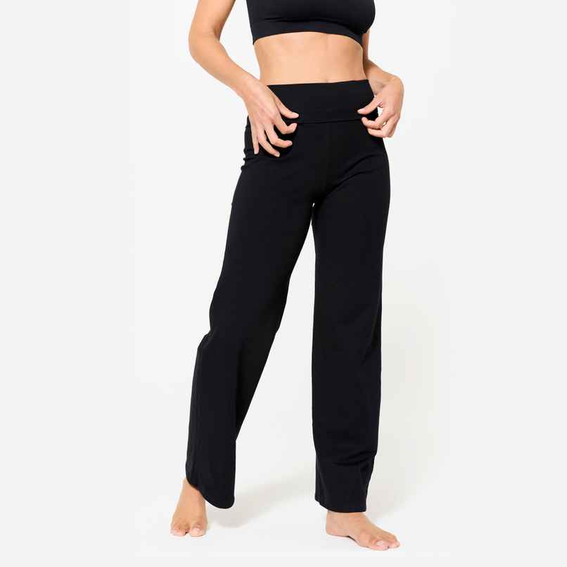 Decathlon | Kimjally WoMen's Yoga High-Waisted Bottoms | Black - L
