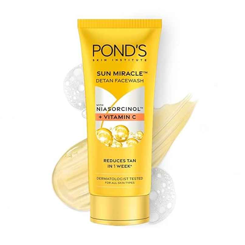 Pond's Detan Facewash, With Niacinamide & Vitamin C, Reduces Tan In 7 Days, For All Skin Types Pond's Detan Facewash, With Niacinamide & Vitamin C, Reduces Tan In 7 Days, For All Skin Types