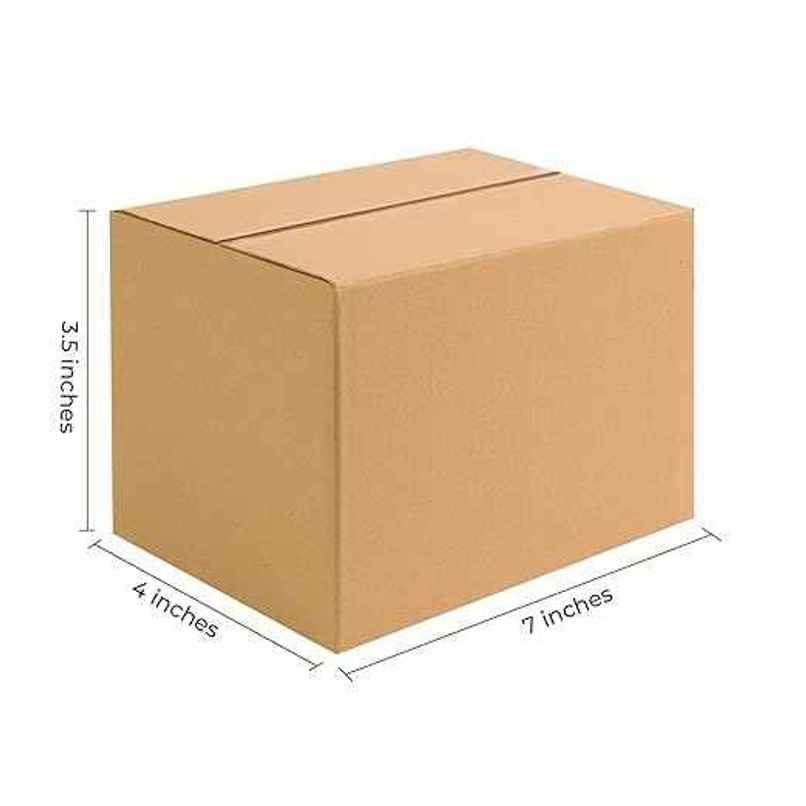 Robustt 3 Ply Cardboard Boxes for Packaging Brown | 7 x 4 x 3.5 in Robustt 3 Ply Cardboard Boxes for Packaging Brown | 7 x 4 x 3.5 in