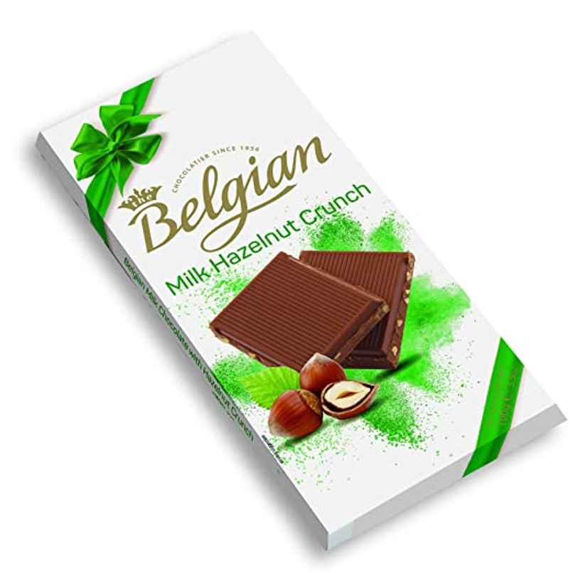The Belgian Bar Milk Hazelnut Chocolate Crunch