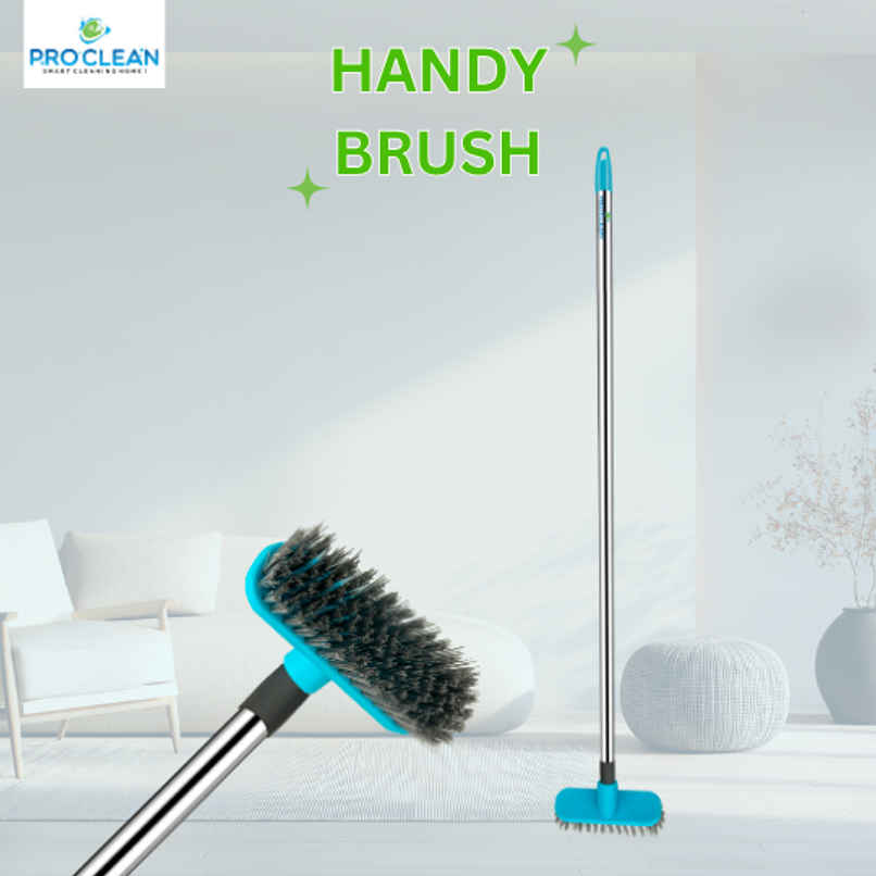 Proclean Hardy Brush - Small | 6 Inch | With SS Handle | Bathroom Brush | 31 Inch