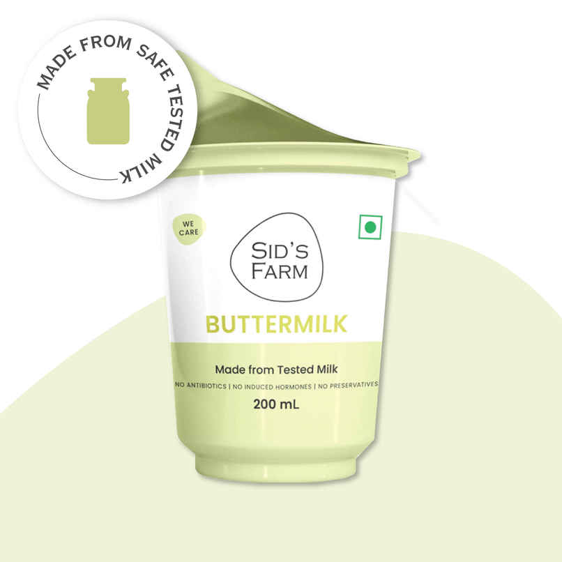 Sid's Farm Buttermilk - No Artificial Flavours Or Preservatives. Made From Tested Milk