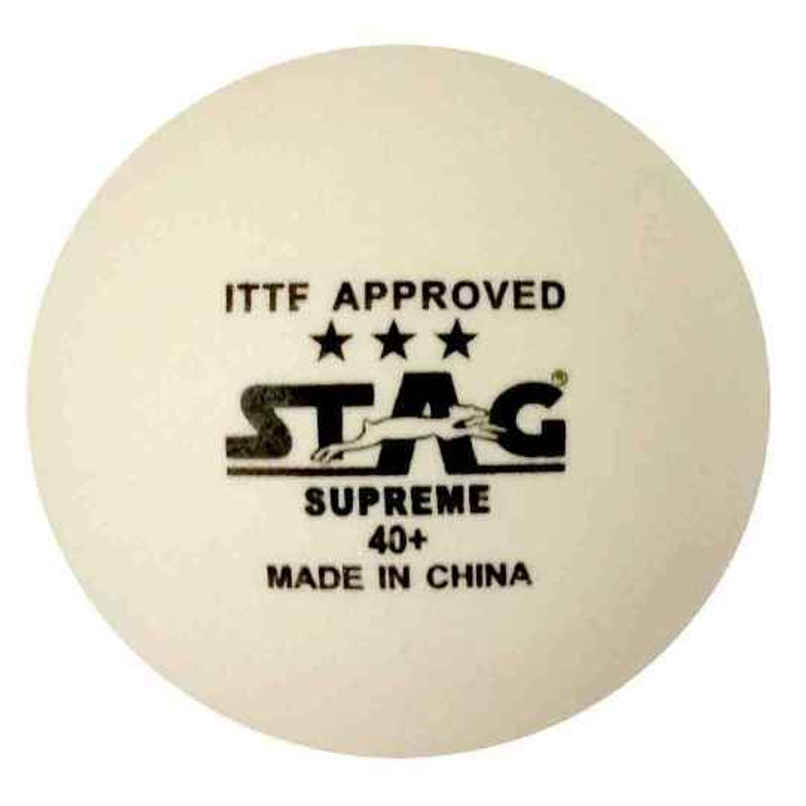 Stag 3 Star Supreme Table Tennis Plastic Ball Pack Of 3 (White) Stag 3 Star Supreme Table Tennis Plastic Ball Pack Of 3 (White)